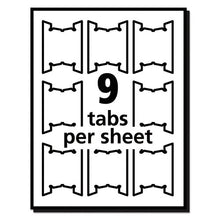 Load image into Gallery viewer, Laser Printable Hanging File Tabs, 1-5-cut Tabs, White, 2.06&quot; Wide, 90-pack
