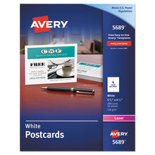 Load image into Gallery viewer, Postcards For Laser Printers, 4 1-4 X 5 1-2, Uncoated White, 4-sheet, 200-box
