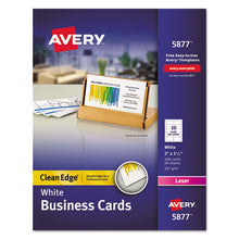 Load image into Gallery viewer, Clean Edge Business Cards, Laser, 2 X 3 1-2, White, 400-box
