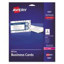 Load image into Gallery viewer, Print-to-the-edge Microperforated Business Cards With Sure Feed Technology, Color Laser, 2 X 3.5, Wht, 160-pk
