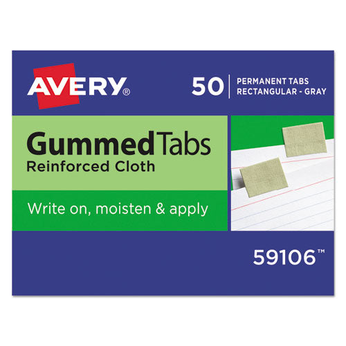 Gummed Reinforced Index Tabs, 1-5-cut Tabs, Olive Green, 1