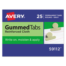 Load image into Gallery viewer, Gummed Reinforced Index Tabs, 1-12-cut Tabs, Olive Green, 0.5&quot; Wide, 25-pack
