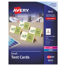 Load image into Gallery viewer, Small Tent Card, Ivory, 2 X 3 1-2, 4 Cards-sheet, 160-box
