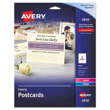 Load image into Gallery viewer, Postcards For Inkjet-laser Printers, 4 1-4 X 5 1-2, Ivory, 4-sheet, 100-box
