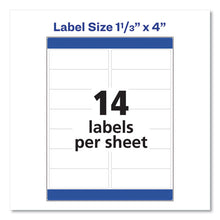 Load image into Gallery viewer, Easy Peel White Address Labels W- Sure Feed Technology, Laser Printers, 1.33 X 4, White, 14-sheet, 250 Sheets-box

