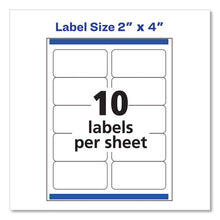 Load image into Gallery viewer, Shipping Labels W- Trueblock Technology, Laser Printers, 2 X 4, White, 10-sheet, 250 Sheets-box
