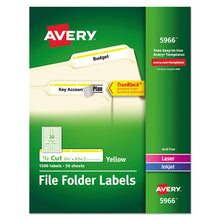 Load image into Gallery viewer, Permanent Trueblock File Folder Labels With Sure Feed Technology, 0.66 X 3.44, White, 30-sheet, 50 Sheets-box
