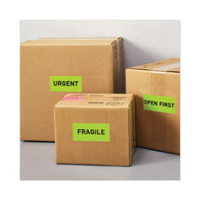Load image into Gallery viewer, High-visibility Permanent Laser Id Labels, 2 X 4, Neon Green, 1000-box
