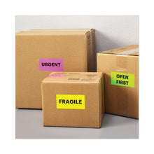 Load image into Gallery viewer, High-visibility Permanent Laser Id Labels, 2 X 4, Asst. Neon, 150-pack
