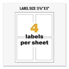 Load image into Gallery viewer, Ultraduty Ghs Chemical Waterproof And Uv Resistant Labels, 3.5 X 5, White, 4-sheet, 50 Sheets-box
