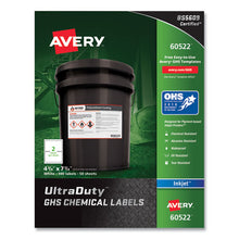 Load image into Gallery viewer, Ultraduty Ghs Chemical Waterproof And Uv Resistant Labels, 4.75 X 7.75, White, 2-sheet, 50 Sheets-pack
