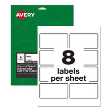 Load image into Gallery viewer, Permatrack Destructible Asset Tag Labels, Laser Printers, 2 X 3.75, White, 8-sheet, 8 Sheets-pack
