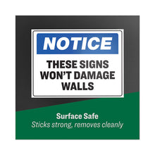 Load image into Gallery viewer, Surface Safe Removable Label Safety Signs, Inkjet-laser Printers, 8 X 8, White, 15-pack
