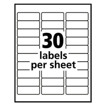 Load image into Gallery viewer, Removable Multi-use Labels, Inkjet-laser Printers, 1 X 2.63, White, 30-sheet, 25 Sheets-pack
