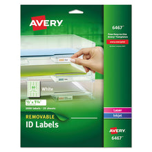 Load image into Gallery viewer, Removable Multi-use Labels, Inkjet-laser Printers, 0.5 X 1.75, White, 80-sheet, 25 Sheets-pack
