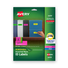 Load image into Gallery viewer, High-vis Removable Laser-inkjet Id Labels W- Sure Feed, 1 X 2 5-8, Neon, 360-pk
