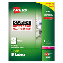 Load image into Gallery viewer, Durable Permanent Id Labels With Trueblock Technology, Laser Printers, 5 X 8.13, White, 2-sheet, 50 Sheets-pack

