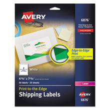 Load image into Gallery viewer, Vibrant Laser Color-print Labels W- Sure Feed, 4 3-4 X 7 3-4, White, 50-pack
