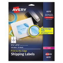 Load image into Gallery viewer, Vibrant Laser Color-print Labels W- Sure Feed, 3 3-4 X 4 3-4, White, 100-pk
