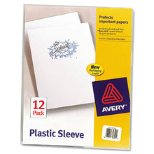 Load image into Gallery viewer, Clear Plastic Sleeves, Letter Size, Clear, 12-pack
