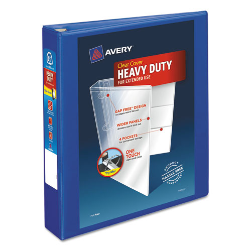 Heavy-duty View Binder With Durahinge And One Touch Ezd Rings, 3 Rings, 1.5