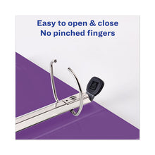 Load image into Gallery viewer, Heavy-duty View Binder With Durahinge And Locking One Touch Ezd Rings, 3 Rings, 3&quot; Capacity, 11 X 8.5, Purple
