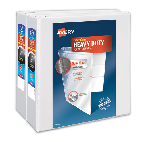 Heavy-duty Non Stick View Binder With Durahinge And Slant Rings, 3 Rings, 4