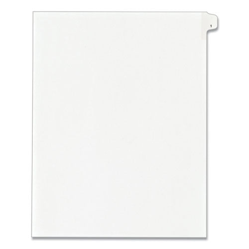 Preprinted Legal Exhibit Side Tab Index Dividers, Allstate Style, 10-tab, 1, 11 X 8.5, White, 25-pack
