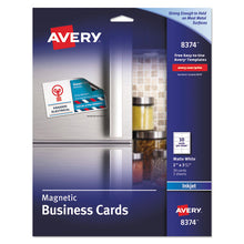 Load image into Gallery viewer, Magnetic Business Cards, 2 X 3 1-2, White, 10-sheet, 30-pack
