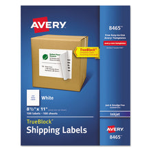 Load image into Gallery viewer, Shipping Labels With Trueblock Technology, Inkjet Printers, 8.5 X 11, White, 100-box
