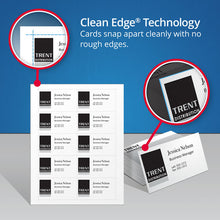 Load image into Gallery viewer, Clean Edge Business Cards, Inkjet, 2 X 3 1-2, Glossy White, 200-pack
