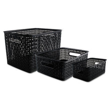 Load image into Gallery viewer, Weave Bins, 13.63 X 10.75 X 9, Black, 3-pack
