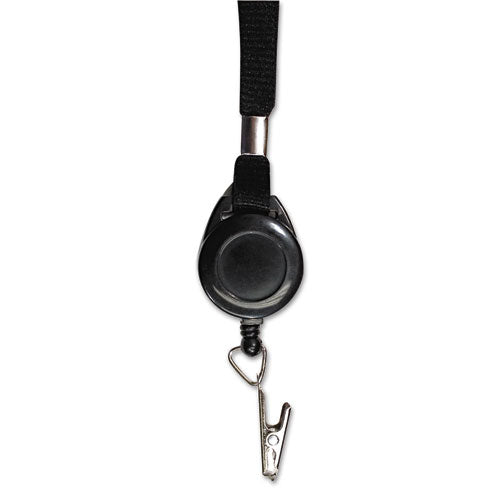 Lanyards With Retractable Id Reels, Clip Style, 34