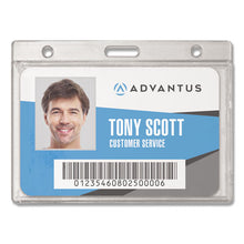 Load image into Gallery viewer, Frosted Rigid Badge Holder, 3.68 X 2.75, Clear, Horizontal, 25-box
