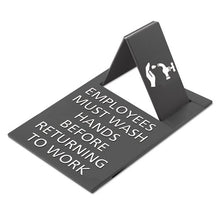 Load image into Gallery viewer, Pop-out Ada Sign, Wash Hands, Tactile Symbol, Plastic, 6 X 9, Gray-white
