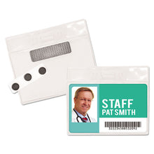 Load image into Gallery viewer, Magnetic-style Name Badge Kits, Horizontal, 4&quot; X 3&quot;, Clear, 20-pack
