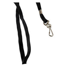 Load image into Gallery viewer, Flat Lanyard W-hook, 36&quot;, Nylon, Black, 100-pack
