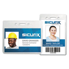 Load image into Gallery viewer, Sicurix Badge Holder, Vertical, 2.75 X 4.13, Clear, 12-pack
