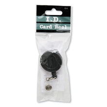 Load image into Gallery viewer, Swivel-style Spring-clip Id Card Reel, 30&quot; Extension, Black

