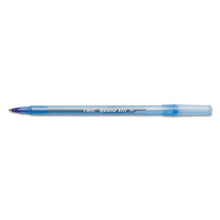 Load image into Gallery viewer, Round Stic Xtra Life Ballpoint Pen, Stick, Medium 1 Mm, Blue Ink, Translucent Blue Barrel, Dozen
