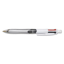 Load image into Gallery viewer, 4-color 3 + 1 Multi-color Ballpoint Pen-pencil, Retractable, 1 Mm Pen-0.7 Mm Pencil, Black-blue-red Ink, Gray-white Barrel
