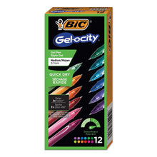 Load image into Gallery viewer, Gel-ocity Quick Dry Gel Pen, Retractable, Fine 0.7 Mm, 12 Assorted Ink And Barrel Colors, Dozen
