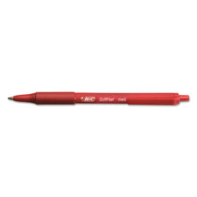 Load image into Gallery viewer, Soft Feel Ballpoint Pen, Retractable, Medium 1 Mm, Red Ink, Red Barrel, Dozen
