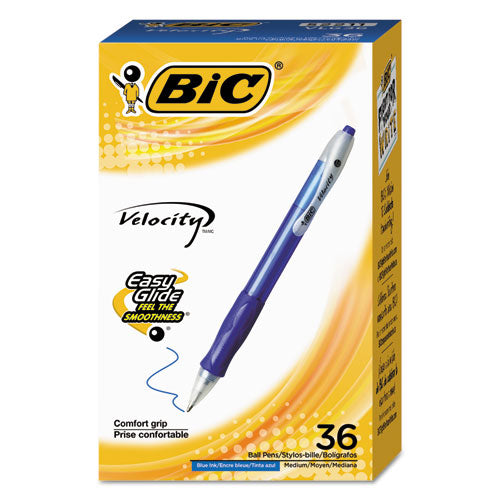 Velocity Ballpoint Pen Value Pack, Retractable, Medium 1 Mm, Blue Ink, Blue Barrel, 36-pack