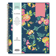 Load image into Gallery viewer, Day Designer Academic Year Cyo Weekly-monthly Planner, 11 X 8.5, Navy-floral, 2021-2022
