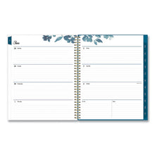 Load image into Gallery viewer, Academic Year Frosted Weekly-monthly Planner, 11 X 8.5, Blue Floral, 2021-2022
