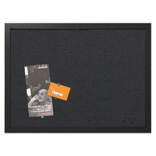 Load image into Gallery viewer, Designer Fabric Bulletin Board, 24 X 18, Black Fabric-black Frame
