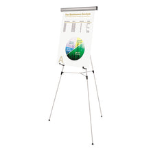 Load image into Gallery viewer, Telescoping Tripod Display Easel, Adjusts 38&quot; To 69&quot; High, Metal, Silver
