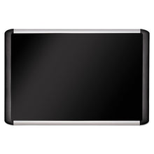 Load image into Gallery viewer, Black Fabric Bulletin Board, 36 X 48, Silver-black
