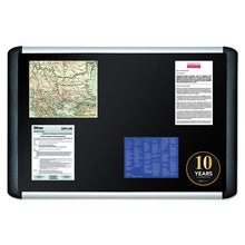 Load image into Gallery viewer, Black Fabric Bulletin Board, 36 X 48, Silver-black
